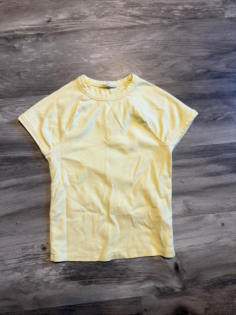 Madewell Yellow Short Sleeve Crewneck Top